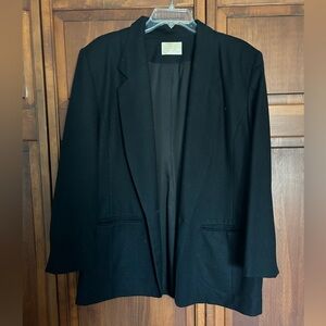 Vintage Pendleton Black Virgin Wool Blazer One Button Women’s Size 14 USA